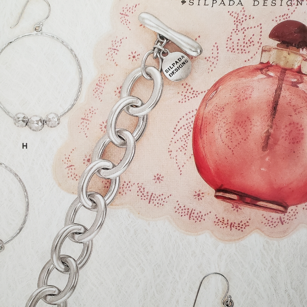 Silpada Sterling Silver Oval Link Toggle Bracelet B2187
